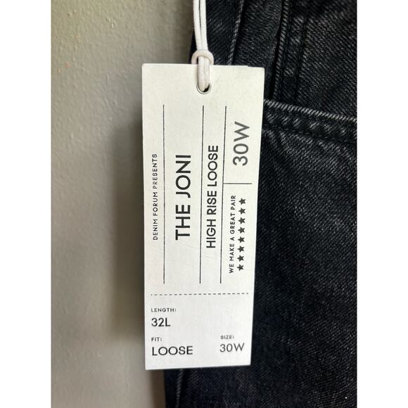 Denim Forum Black Straight Leg Jeans - Picture 5 of 6